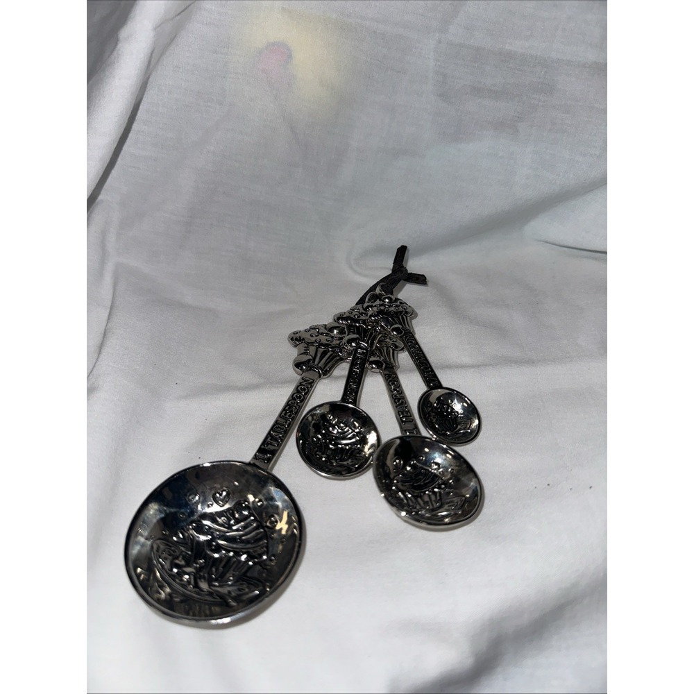 GANZ Cupcake 4 pc Measuring Spoon Set ~ Stainless Steel Unused (MM)‎
